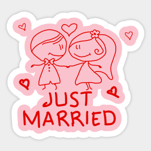 Just married Sticker